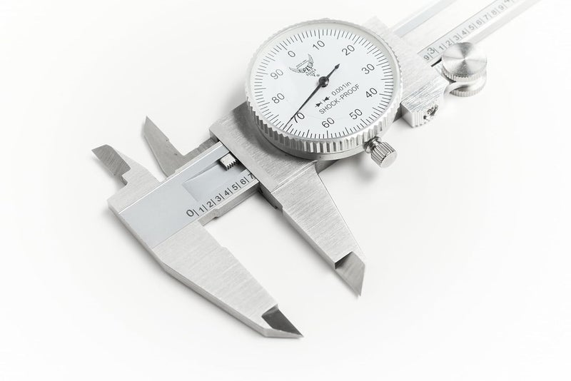 PEC TOOLS PEC Dial Caliper 0-6 Inch, Stainless Steel Precision Measuring Tool with Shock-Proof Dial, High Accuracy ±0.001" - Image 4